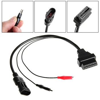 

16Pin OBD2 to 3Pin OBD1 Diagnostic Adaptor Connector Cable For Fiat Alpha Romeo