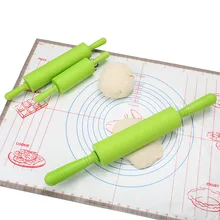 Силиконовые Тесто ролик средний размер 30.5x4.3 см помады скалкой красочные Кондитерские инструмент DIY Кухня Клецки Формы для выпечки инструмент HK102