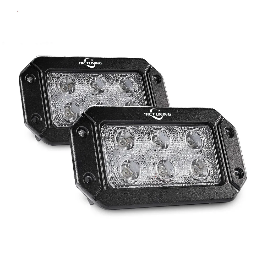 

2PCS 18W Flood Spot LED Work Light Bar Driving Fog Light Flush Mount LED Lights Pods for SUV Boat Truck Jeep ATV UTV