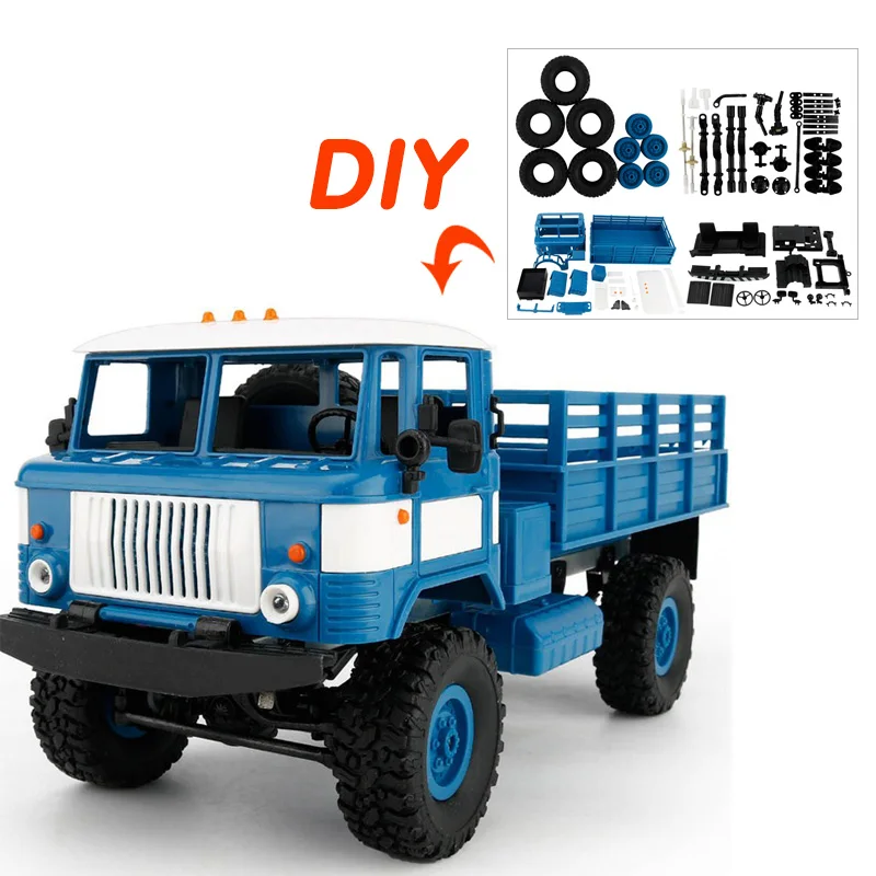 

B-24/WPL DIY Racing Car Four-wheel Drive Climbing Vehicle Toy with LED Light 4 Channel DIY Racing Car Install Accesorries
