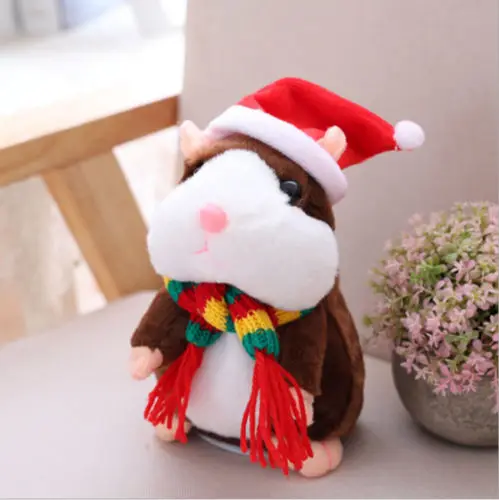 Baby Girl Boy Vocal Toys Cute Cheeky Hamster Talking Mouse Pet Christmas Toys Speak Sound Record Gifts - Цвет: 16cm nod speak