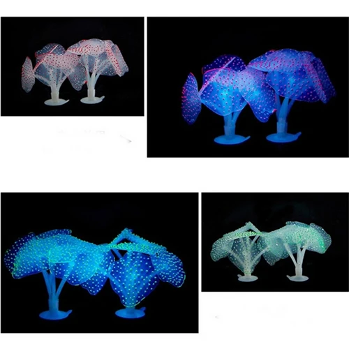 Присоска Коралл аквариумный искусственный Коралл Силиконовое растение с присоской орнамент вода аквариум аксессуары Ландшафтный Декор