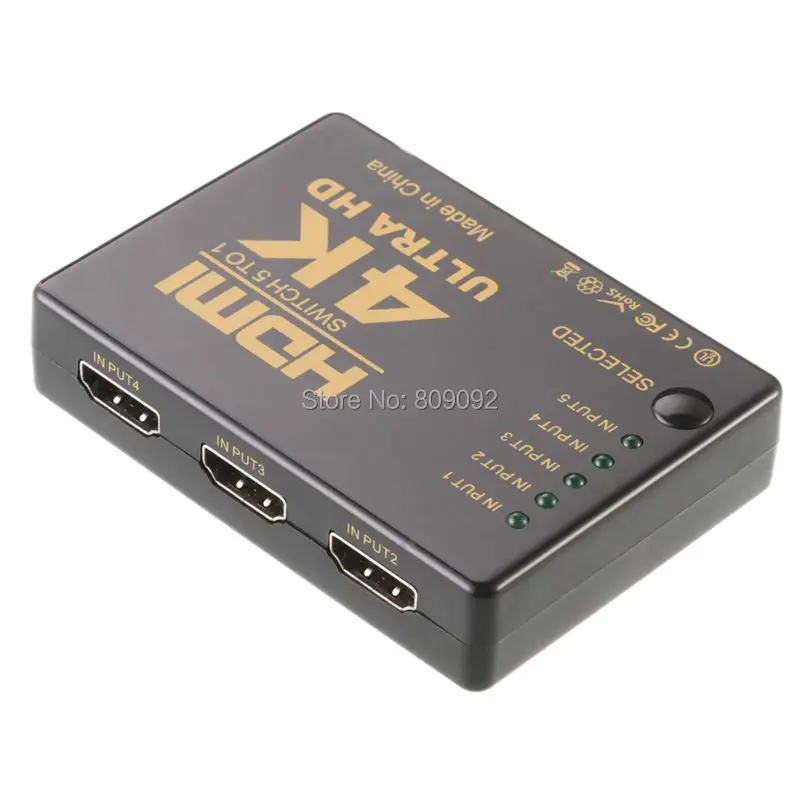 4 К 3D 1080 P HD 1.4 HDMI Splitter 5 Порты и разъёмы концентратор Box автоматический переключатель 5 в 1 из Switcher С Дистанционное управление для ps3/4