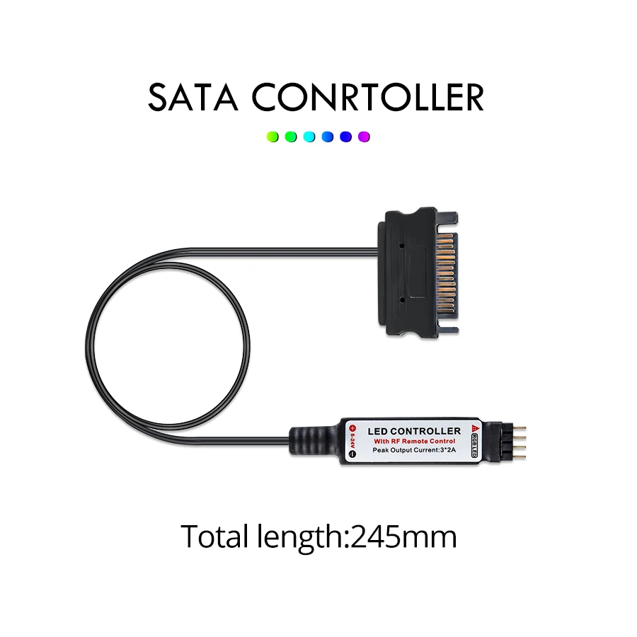 SATA интерфейс RGB Светодиодная лента светильник SMD 2835 3535 5050 60 светодиодный s/m Диодная лента полный комплект RF беспроводной контроллер для чехол для компьютера