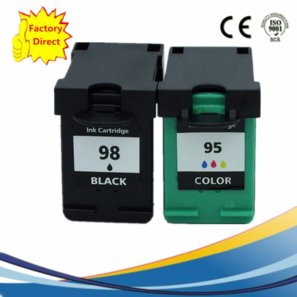 2 Pk Ink Cartridges Remanufactured For HP 98 XL 95 HP98 HP95 Deskjet
