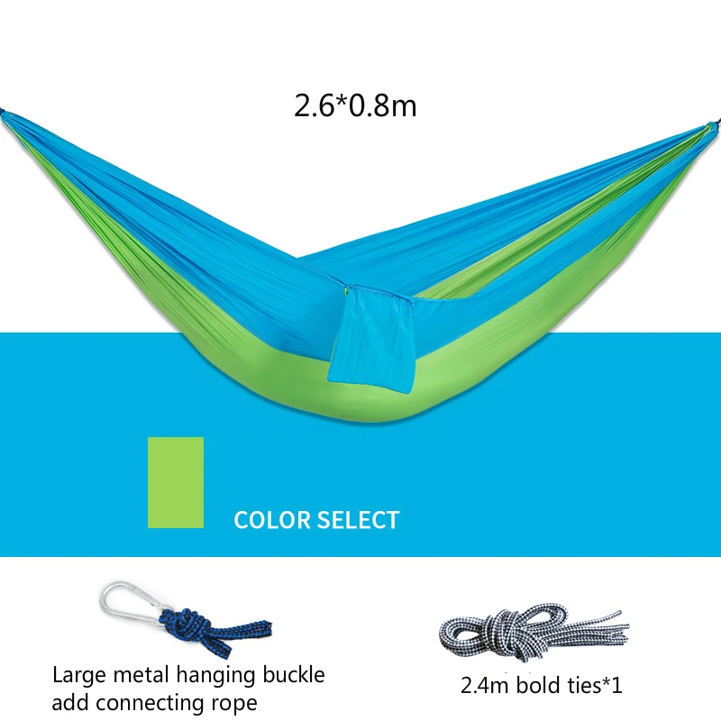 Открытый гамак индивидуальный/двойной человек досуг Крытый парашют ткань качели туристический скалолазание портативный складной гамак - Цвет: A5 Single style