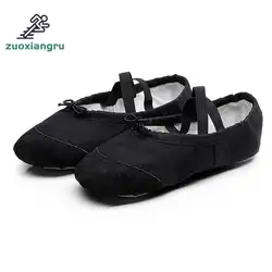 Zuoxiangru/Балетки для девочек, Классическая парусиновая обувь для танцев, гимнастики, йоги, танцевальная обувь на плоской подошве, балетки