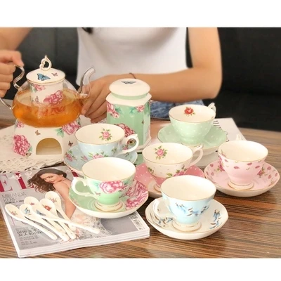 

European bone china coffee cup set ceramic English afternoon tea tea set Black Tea tea cup free shipping