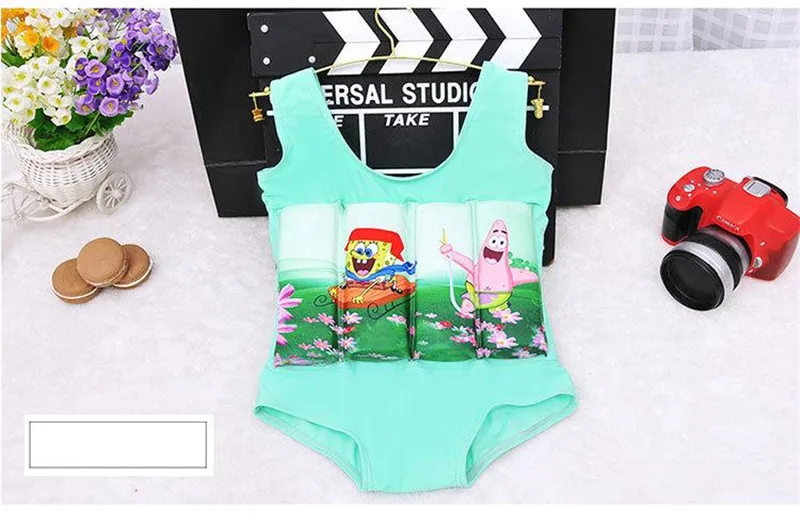 2017 Brand New Quick-drying Kids Buoyant Swimsuit Baby Boy& Baby Girls Siamese Floating Body Swimsuit Removable Float Swimwear11