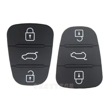 Ekiy 1pcs/lot 3 button key Pad Folding Car Remote Key Rubber Case Button Pad For Hyundai I30 IX35 I20 or Kia K2 K5 Rubber Pad
