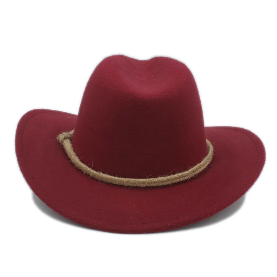 Color : 6, Size : 57-58cm ZLQ Women Men Western Cowboy Hat for Gentleman Cowgirl Jazz Church Cap