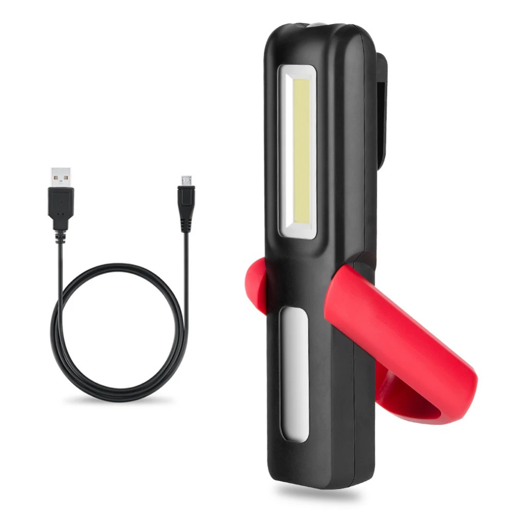 

1000LM Rechargeable Work Light LED Flashlight Flashligt Inspection Lamp COB LED Lamp Magnetic Base for Home Automobile Camping