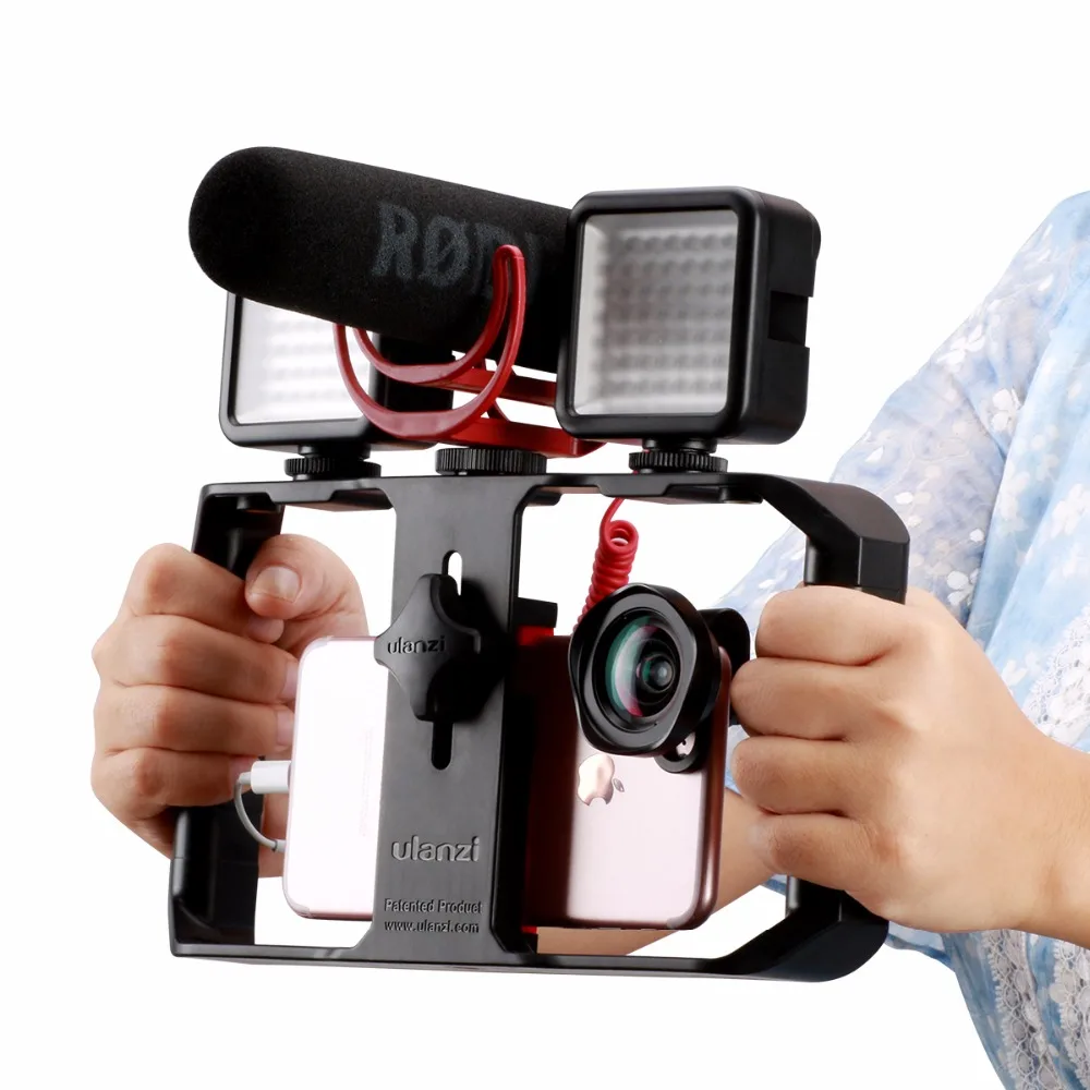 U-Rig Pro смартфон видео Риг w 3 башмак крепление для съемки Чехол ручной телефон видео стабилизатор Ручка штатив крепление стенд