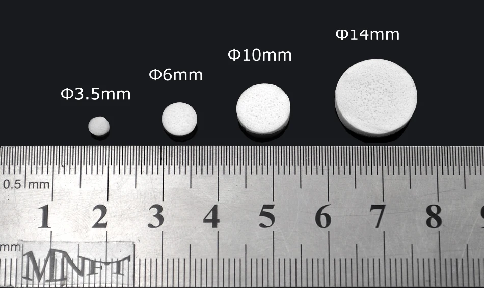 MNFT белый мушек пены цилиндр 3,5/6/10/14 мм силиконовых приманок Материал искусственный цилиндрического силикагеля плавающая приманка