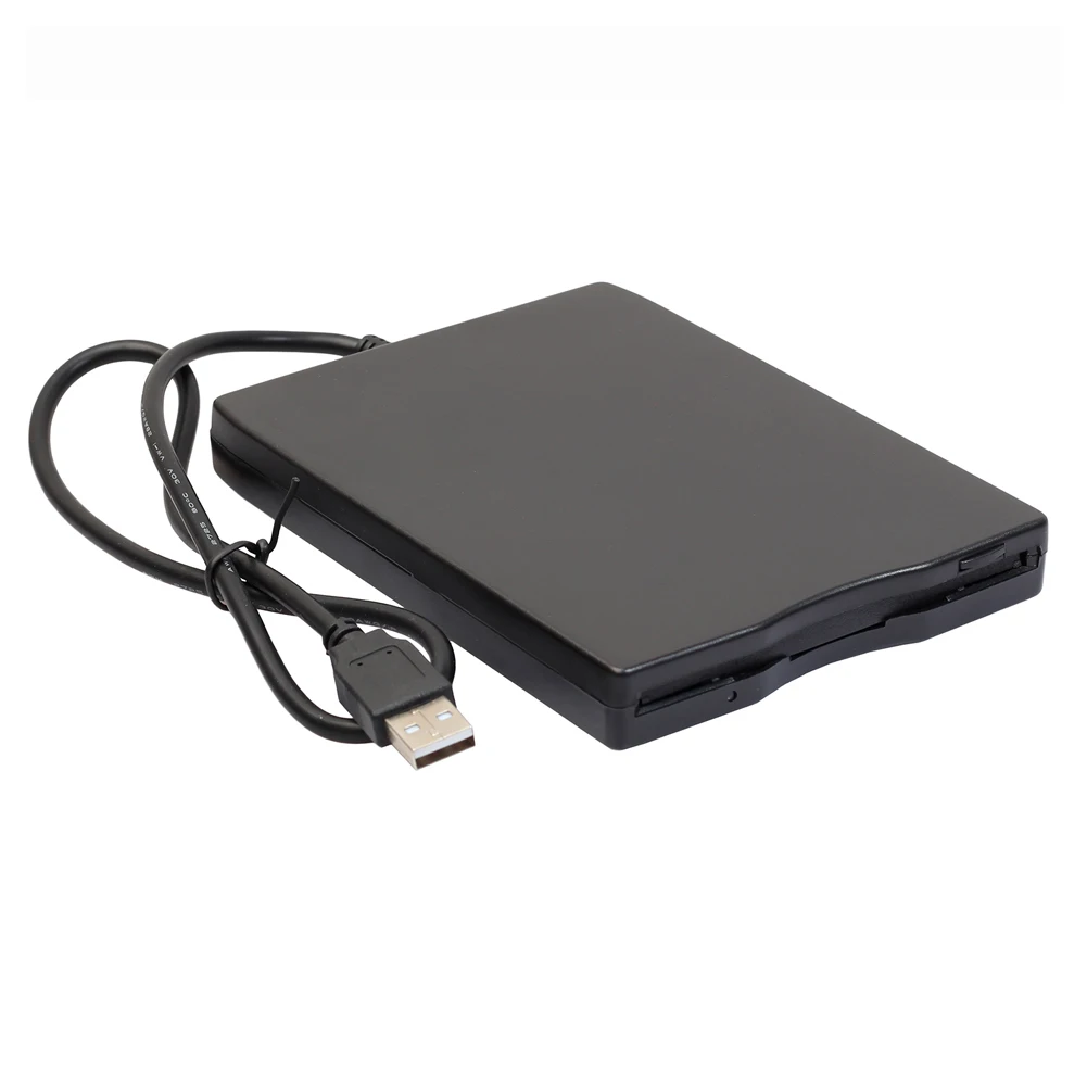 Black 3.5 inch USB External Floppy Diskette Drive 1.44 MB FDD Portable USB Drive Plug and for Laptops Desktops and Notebooks Essenc USB Floppy Drive 