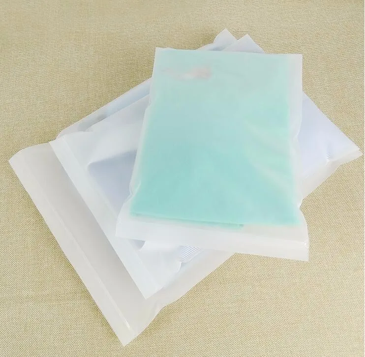 100pcs Small cloth packaging plastic frosted bags,zipper cloth frosted