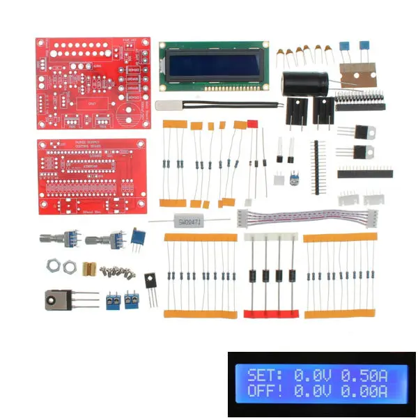 Hiland 0-28V 0,01-2A Регулируемый DC Регулируемый источник питания DIY Kit защита от короткого замыкания