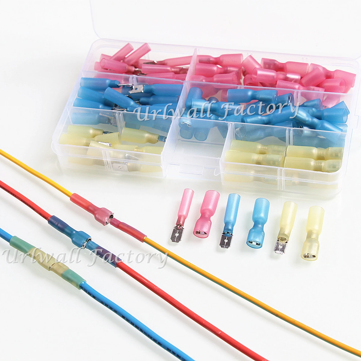 100Pcs/Kit Heat Shrink Terminals Insulated Electrical Crimp Female/Male