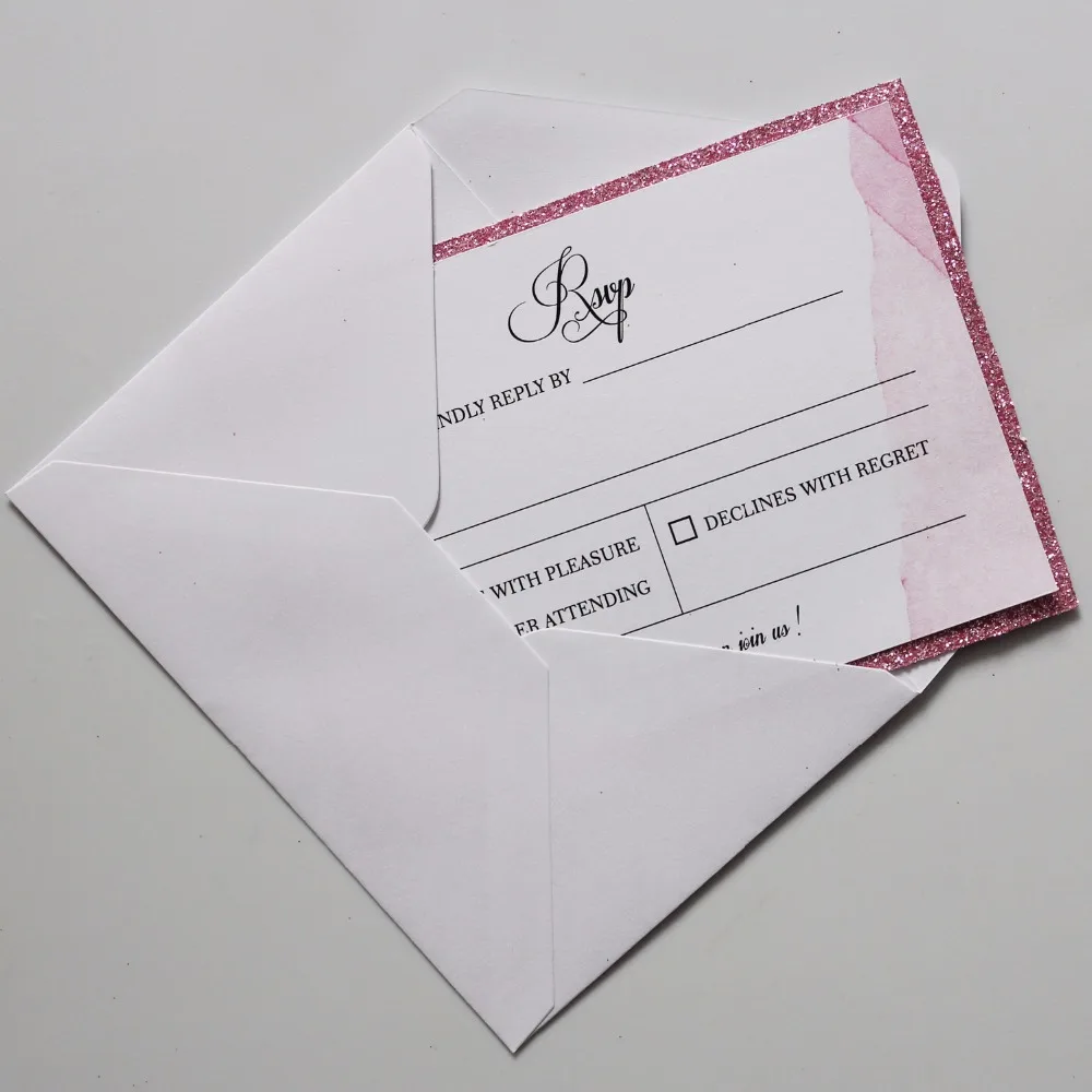 Invitation Cards with Pink Liner