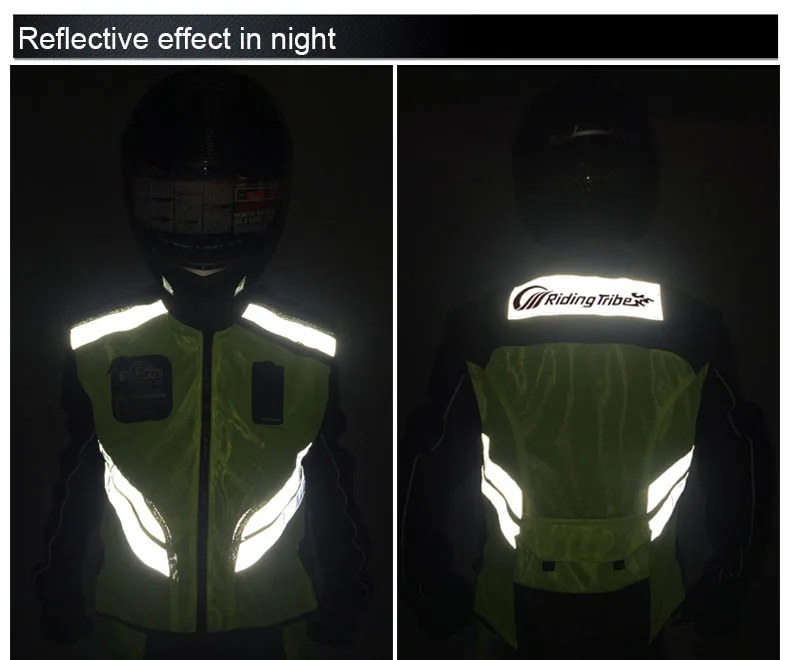 Riding Tribe мотоциклетный светоотражающий жилет одежда уличный дорожный протектор для мотокросса Защита тела защита куртки жилет одежда