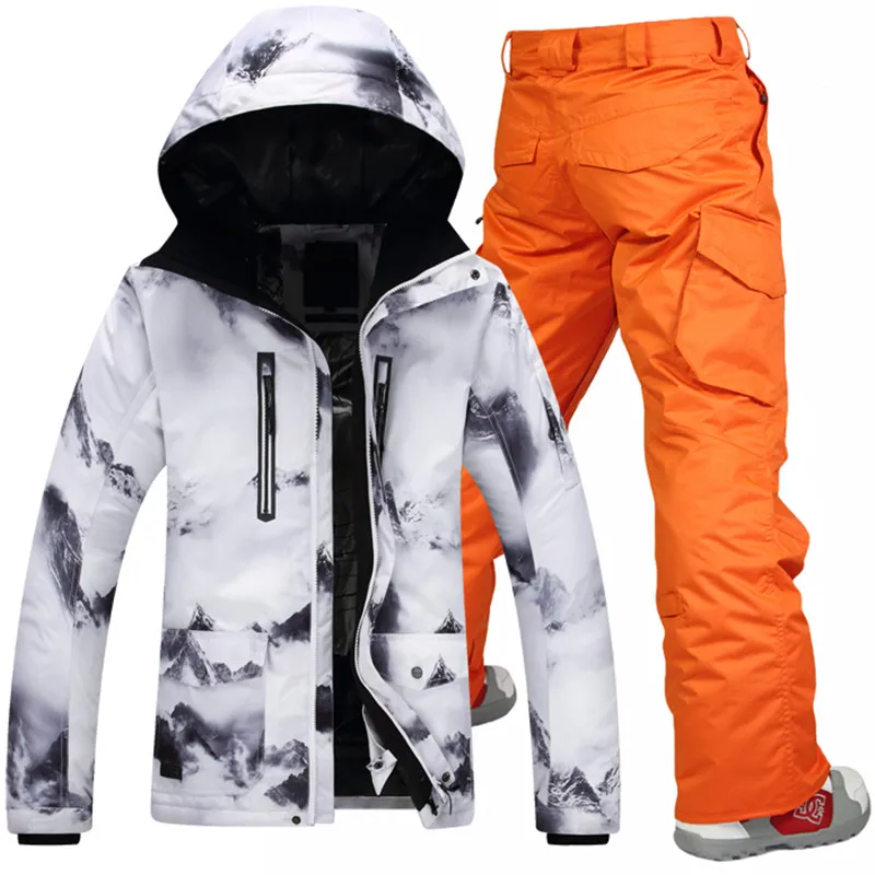 GSOU SNOW traje de esquí de invierno hombres chaquetas de esquí Snowboard esquí de montaña trajes Snowboard establece ropa de nieve al aire libre