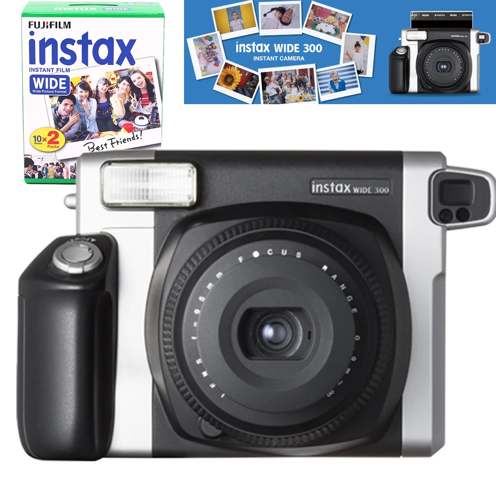 100 Authentic Fujifilm Instax WIDE 300 Film Instant Camera + Fuji