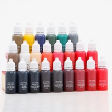 23 шт Pigmento для Eyebrown губ татуировки для перманентного макияжа, пигментных чернил татуировки 1/2 Oz для 3D прочного долго Перманентный макияж