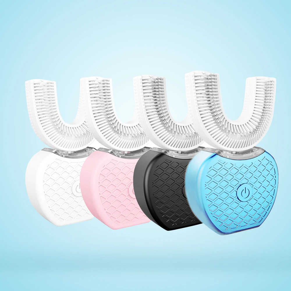 360 Degrees Sonic Automatic Electric Toothbrush USB Rechargeable Intelligent Ultrasonic Silicon Toothbrush 4 Modes U Type Timer 360 Degrees Sonic Automatic Electric Toothbrush USB Rechargeable Intelligent Ultrasonic Silicon Toothbrush 4 Modes U Type Timer