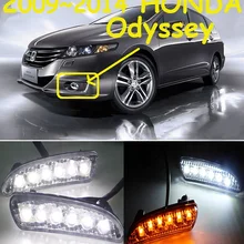 Один комплект автомобиля бампер свет для Honda Odyssey дневной свет HRV автомобильные аксессуары 2009~ 2014y светодиодный DRL фары для Odyssey противотуманные фары