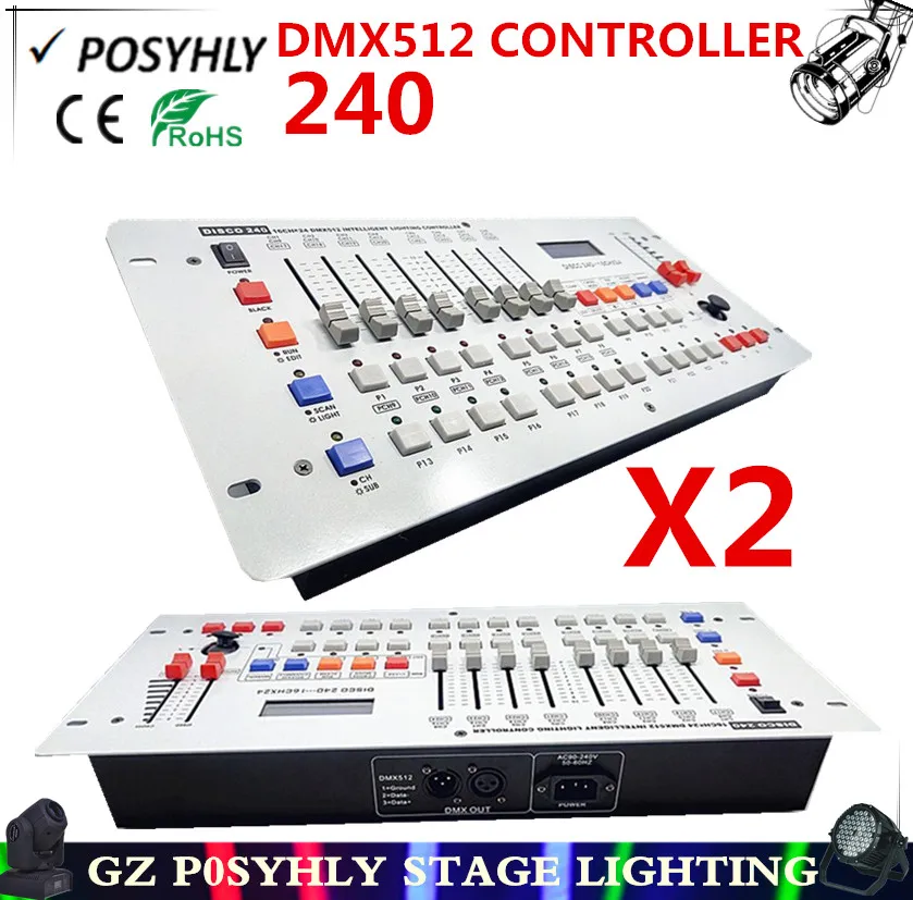 2 шт./240 DMX контроллер сценического Света dmx512 пульт AC110-220V Профессиональный dj оборудование