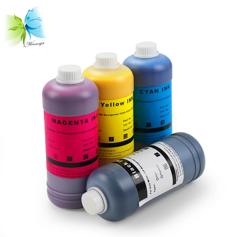 Winnerjet 1000ML for HP 80 BK C M Y pigment ink for HP designjet 1050 1055 1050c 1055cm inkjet printer Winnerjet 1000ML for HP 80 BK C M Y pigment ink for HP designjet 1050 1055 1050c 1055cm inkjet printer