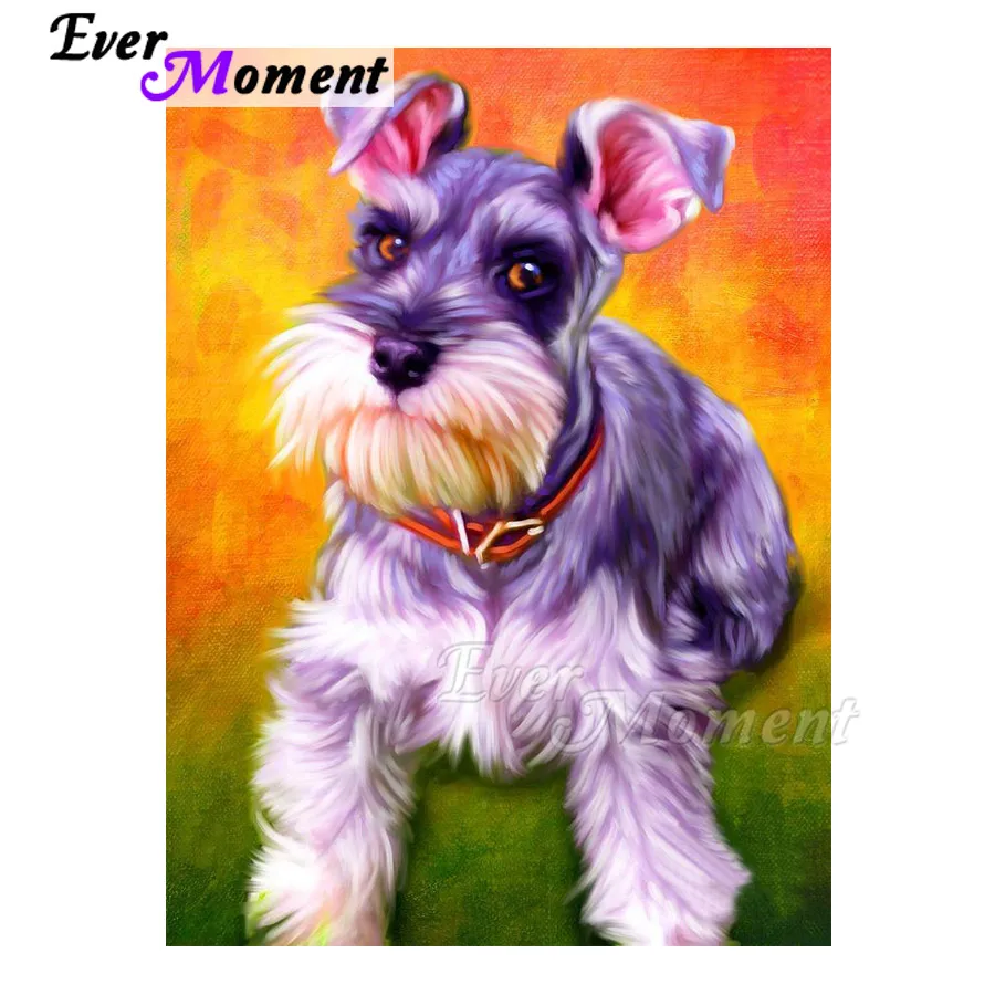 Ever Moment Diamond Painting Picture Of Rhinestone Full Square Drill Decoration Dog Colorful Background Embroidery 3F719 | Дом и сад