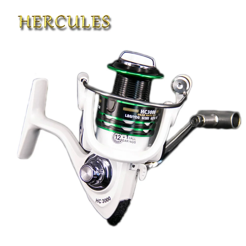 

Hercules 5.2:1 Fishing Reel Fake Bait 13 Ball Bearings Spinning Reel Spool Wheel Peche Carretilha De Pesca Fly Fishing Distant