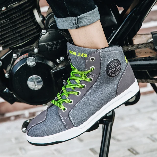 Bottes Moto Homme IRON JIA'S Motorcycle Shoes Men's Waterproof Non