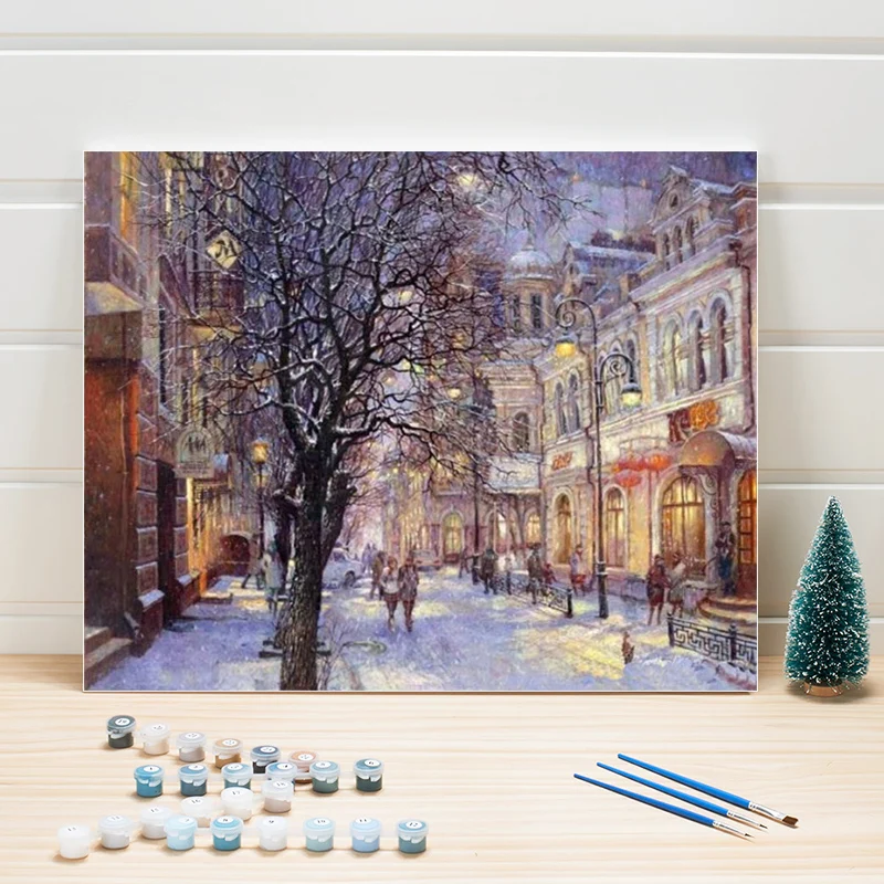

Coloring Drawing By Numbers Scenery On Canvas DIY Paint Oil Painting Wall Pictures For Living Room Decoration Acrylic Art Adults