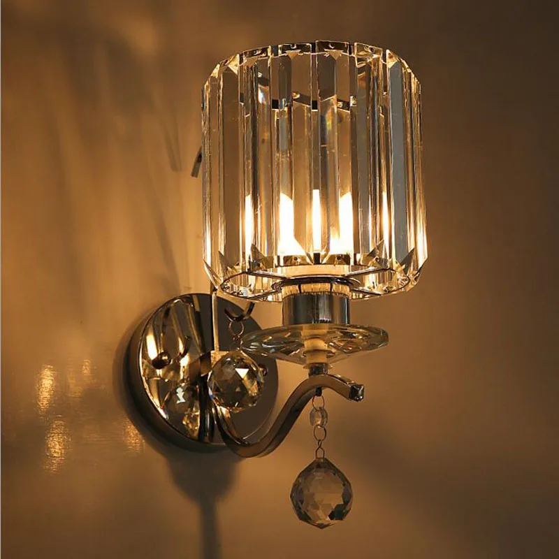 

Modern minimalist crystal wall lamp hotel villa home bedside lamp corridor aisle living room wall lamp LED lamps wall lighting
