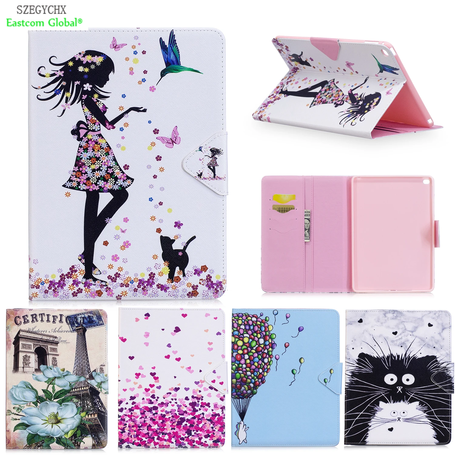 Cover For iPad Air 2 A1566 A1567 , SZEGYCHX PU Leather Smart Cover Stand case Shell Tablet Case For ipad 6 For iPad 9.7 inch Cover For iPad Air 2 A1566 A1567 , SZEGYCHX PU Leather Smart Cover Stand case Shell Tablet Case For ipad 6 For iPad 9.7 inch