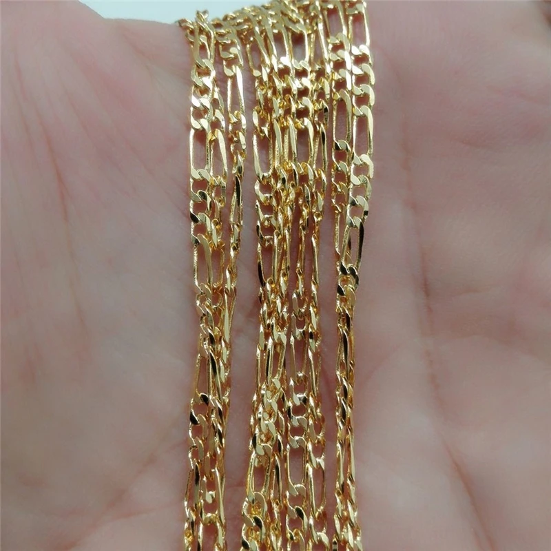 Trendsmax золотое ожерелье для мужчин женщин Фигаро Веревка Змея кубинская звено цепочка ожерелье Мужская мода ювелирные изделия хип хоп Z5A331