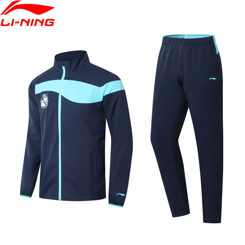 Li Ning мужской спортивный костюм Puebla Club куртка на молнии + штаны комплект с