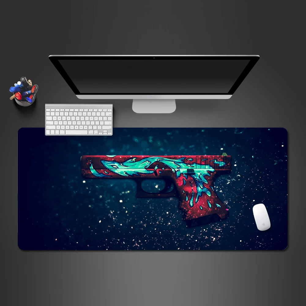 Красивый Пистолеты простой дизайнерский коврик для мыши геймер высокое качество игр Мышь площадку моды компьютерной игры Мышь pad крупные