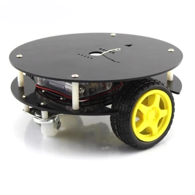 Мини круглое шасси 2WD DIY умный автомобиль с дистанционным управлением RC робот