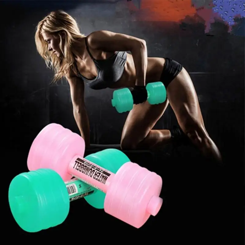Japan Imported Plastic Irrigation Water Dumbbells Trendy Plastic Injection Dumbbell Exercise to Lose Weight Slimming Body Tool