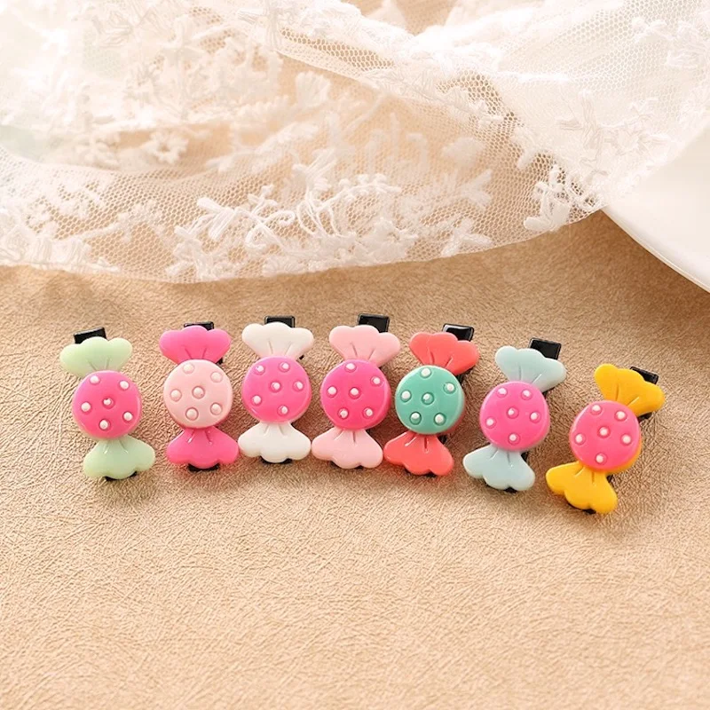 

20pcs Lovely Baby Girls Hair Accessories Candy Color Pompom Hair Clips Cute BB Accessories Sweet Girls Kids Hairpins