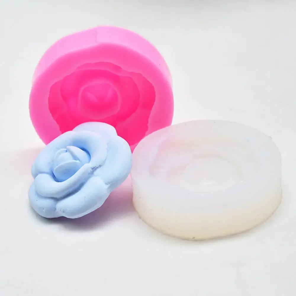 

DIY baking utensils new camellia style fondant cream biscuit mousse cake plaster silicone mold pastry bag casts for children @12