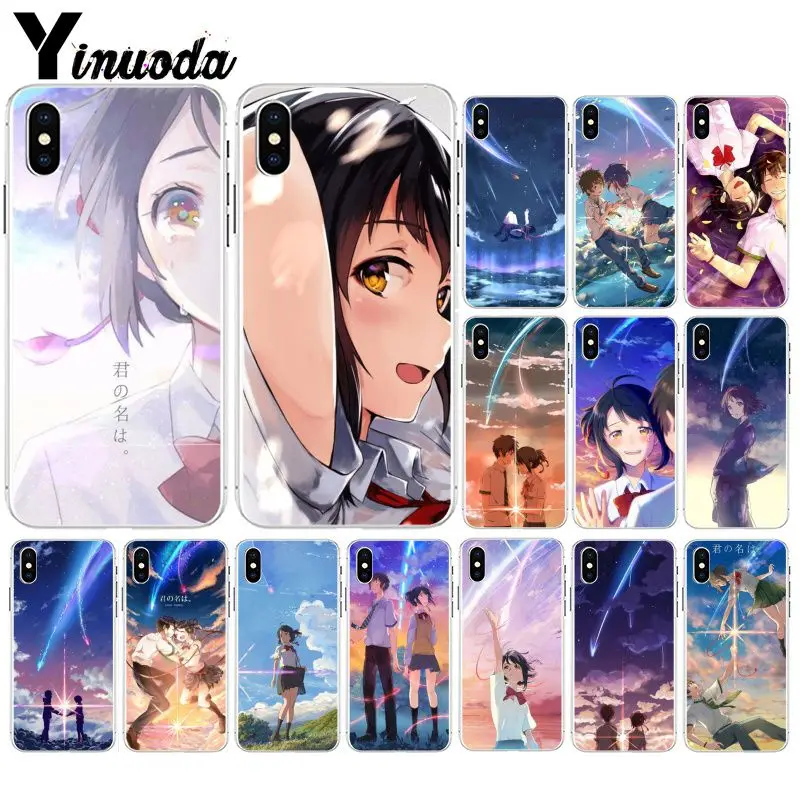 Yinuoda Kiminonawa ваше имя японский Рисунок Аниме ТПУ мягкий чехол для телефона iPhone 5 5Sx 6 7