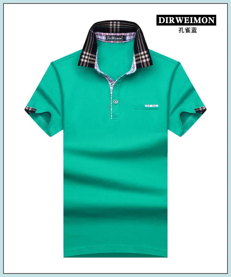 Новинка, летняя мужская брендовая рубашка поло для мужчин, дизайнерская мужская хлопковая рубашка поло с коротким рукавом, брендовая трикотажная футболка golftennis, размер S-10XL - Цвет: Небесно-голубой