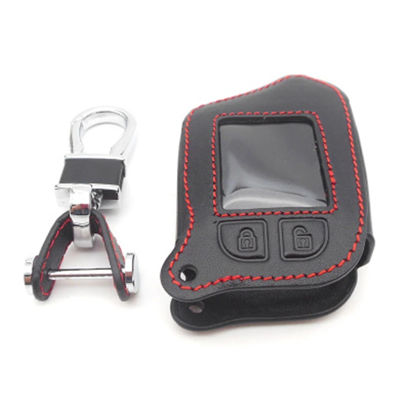 

Car Alarm Remote Controller LCD Keychain Protector Cover For Scher-Khan Magicar 13 14 Leather Case New