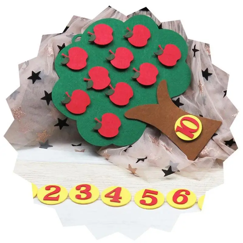  Montessori Math Toys Teaching Aids Tool Trees Intelligence Kindergarten Diy Weave Cloth Early Learn - 32995469661