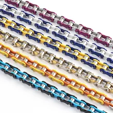 10 мм Мужской Женский Байкерский мотоциклетный браслет-цепочка браслет панк титановая сталь велосипедный браслет ювелирные изделия Прямая поставка