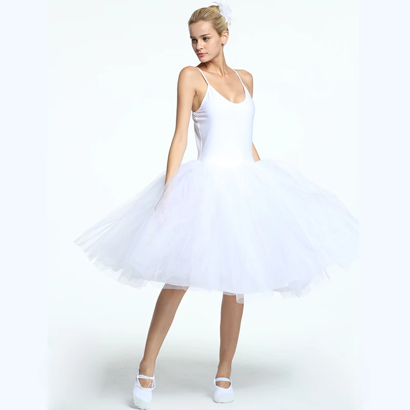 White women ballet tutu dress Performance sleevelees girls ballet dance